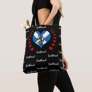 Tote Bag Scotland Flag & Hearts Scottish Flag mode / Lion