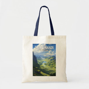 Tote Bag Scotland Highlands Scotland Travel Art Vintage