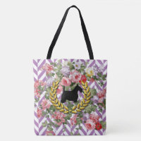 Scottie floral votre arête de hareng de couleur