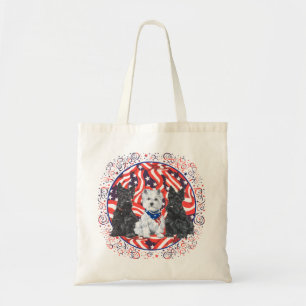 Tote Bag Scotties et un Westie Patriotique