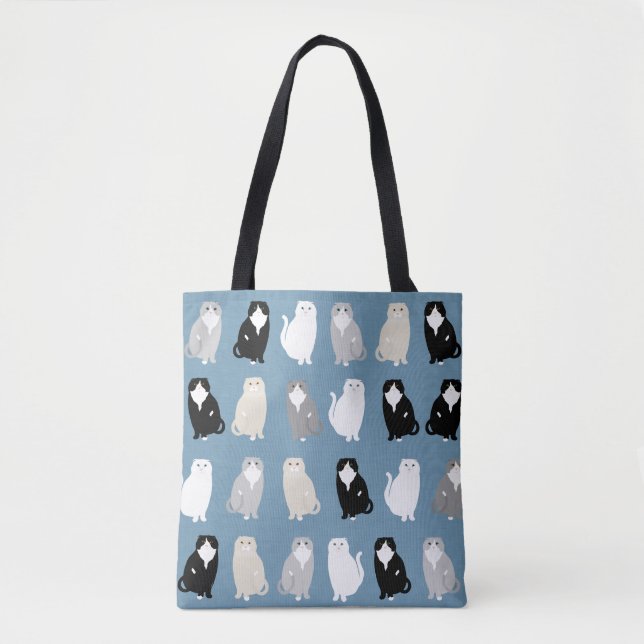 Tote Bag Scottish Fold Allover Fourre-tout (Devant)