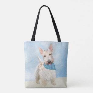 Tote Bag Scottish Terrier Wheaten Dog Painting Art original