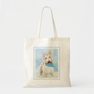 Tote Bag Scottish Terrier Wheaten Dog Painting Art original