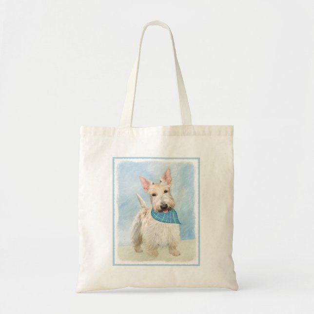 Tote Bag Scottish Terrier Wheaten Dog Painting Art original (Devant)