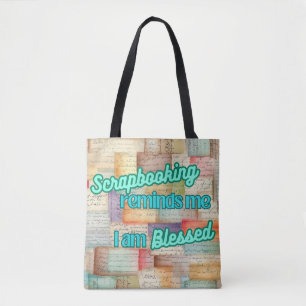 Tote Bag Scrapbooking me rappelle que je suis béni