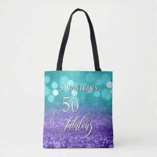 Tote Bag Script 50 & Fabuleux Ombré Sarcelle Violet Brillan