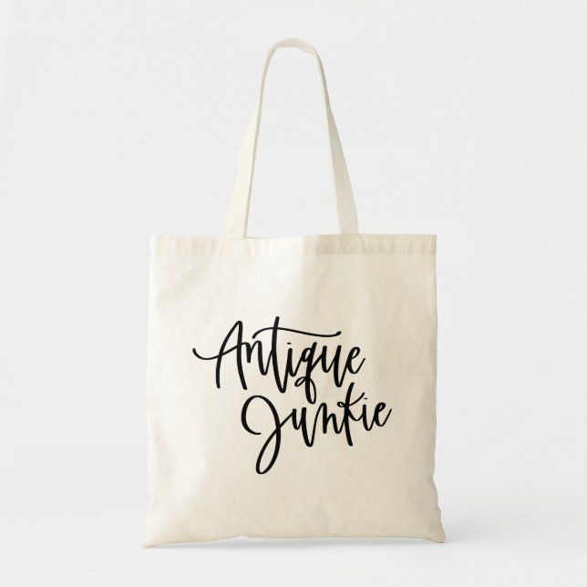 Tote Bag Script Amoureux d'Antiquités Chic (Devant)
