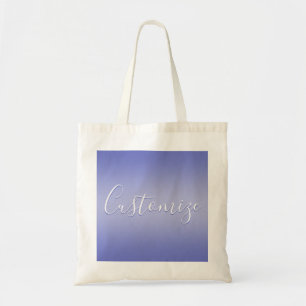 Tote Bag Script cursif modifiable Violet blanc et violet