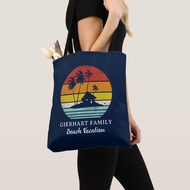 Tote Bag Script de vacances côtières en famille à la plage  (De près)