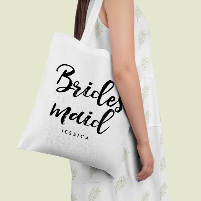 Tote Bag Script élégant "Bridesmaid" Personnalisé (Créateur téléchargé)
