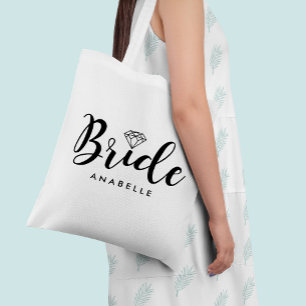 Tote Bag Script élégant "Mariée"