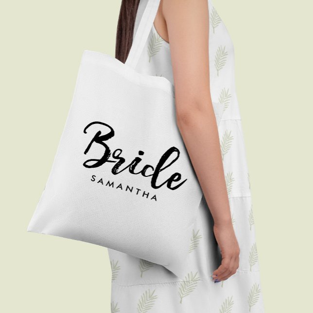 Tote Bag Script élégant "Mariée" Personnalisé (Créateur téléchargé)