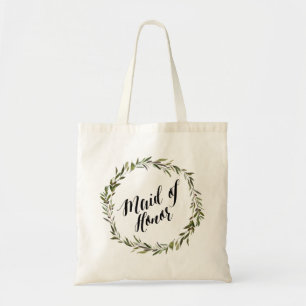 Tote Bag Script feuille Fourre-tout Maid of Honor