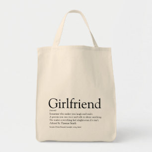 Tote Bag Script Love Coeur Girlfriend Définition