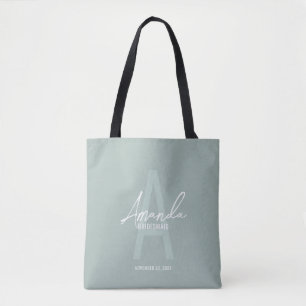 Tote Bag Script moderne Nom personnalisé de la servante
