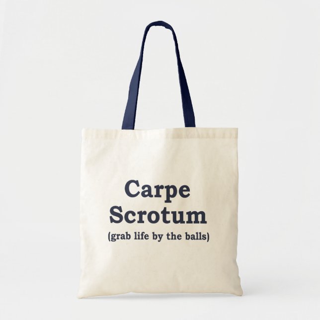 Tote Bag Scrotum de Carpe (Devant)