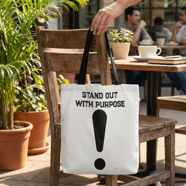 Tote Bag Se démarquer avec un objectif exclamation forte (Créateur téléchargé)