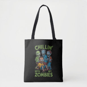 Tote Bag Se détendre avec mes zombies Halloween garçons enf