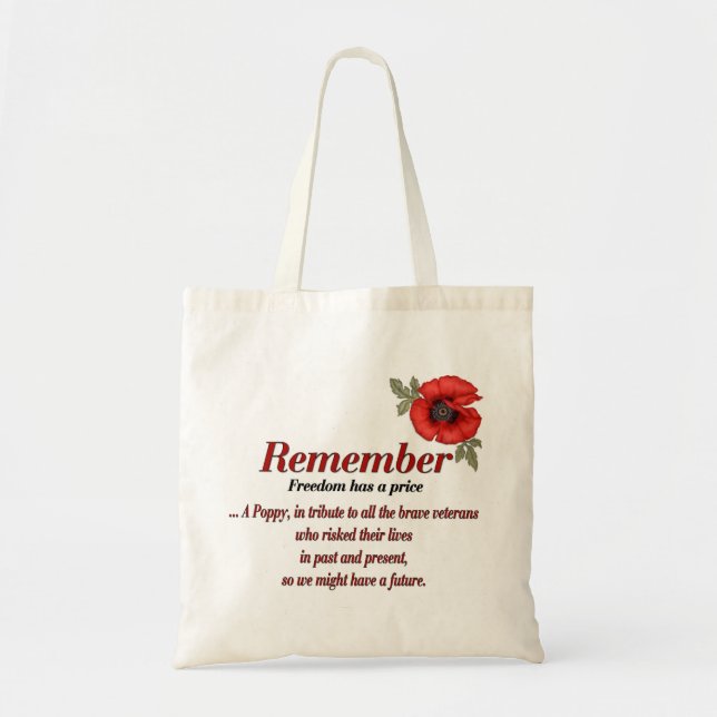 Tote Bag Se souvenir du pavot (Devant)