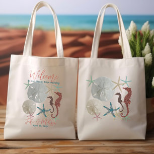 Tote Bag Sea Life Beach Destination Mariage Bienvenue