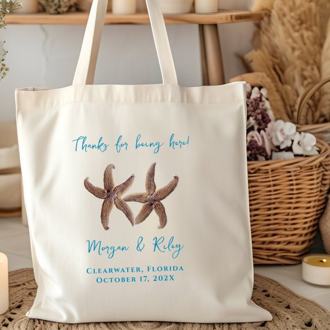 Tote Bag Sea Stars Couple Mariage Remerciements (Créateur téléchargé)