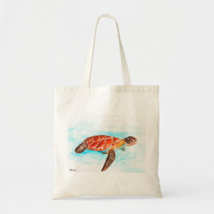 Tote Bag Sea turtle animal watercolor ocean tropical
