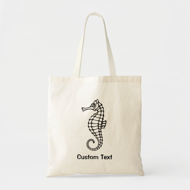 Tote Bag Seahorse Black (Devant)