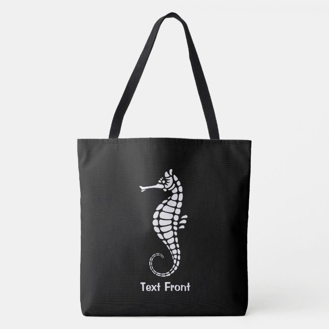 Tote Bag Seahorse White (Devant)