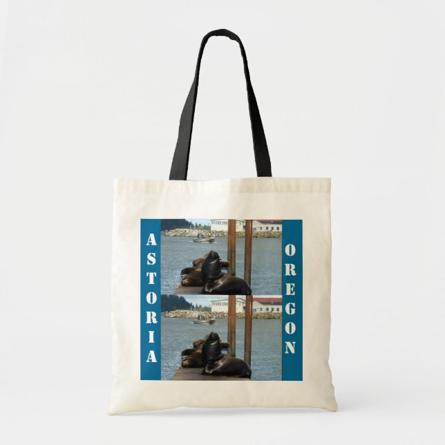 Tote Bag Sealions Astoria Oregon (Devant)