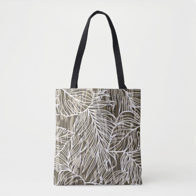Tote Bag Seamless Botanical Bottom Lands Camo (Devant)