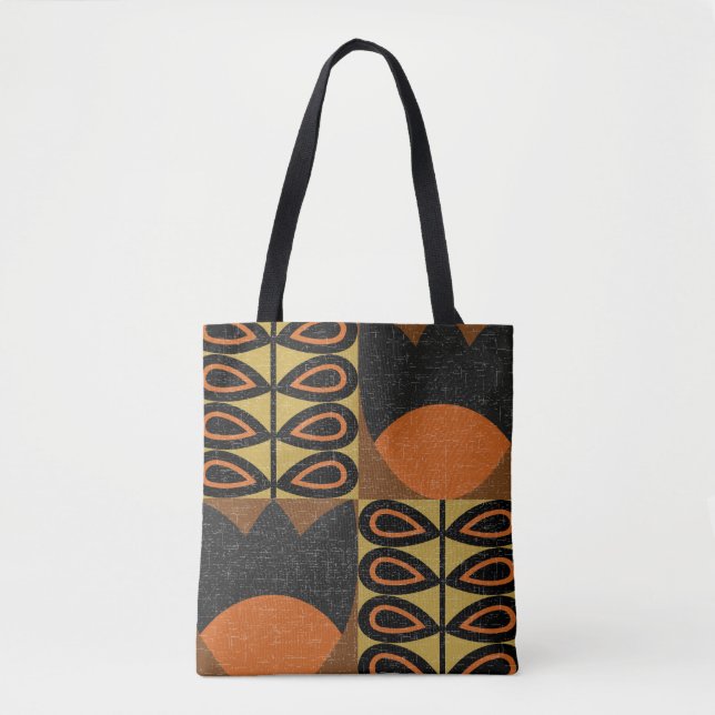 Tote Bag seamless pattern in scandinavian design style. Ret (Devant)