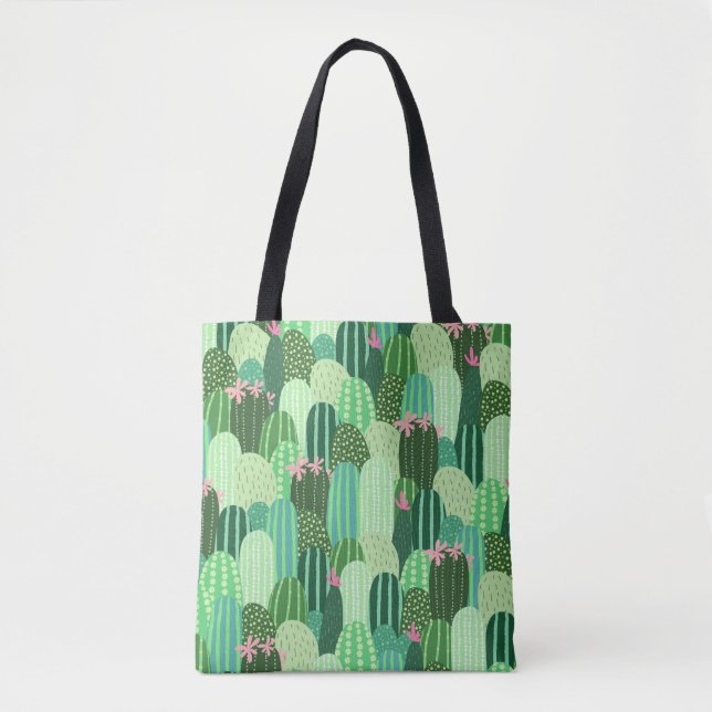 Tote Bag Seamless pattern with cactus (Devant)