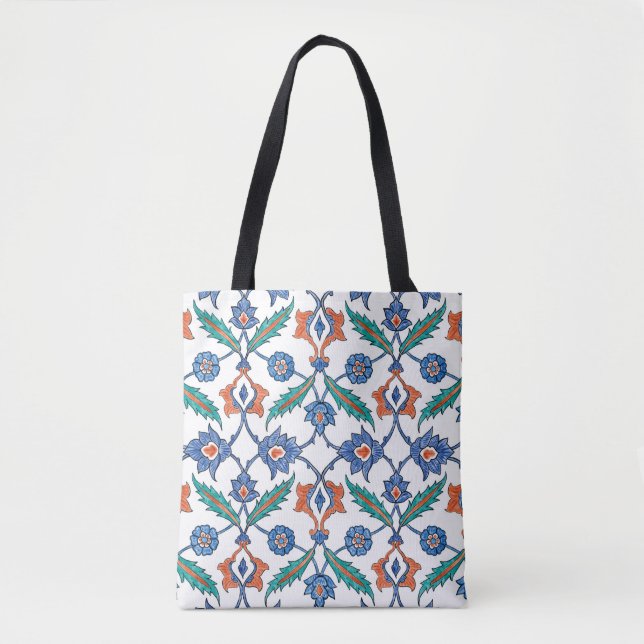 Tote Bag Seamless pattern with floral ornament imitating me (Devant)