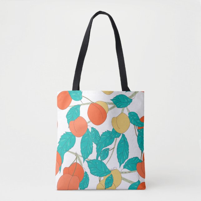 Tote Bag Seamless texture with fruits and leafs (Devant)