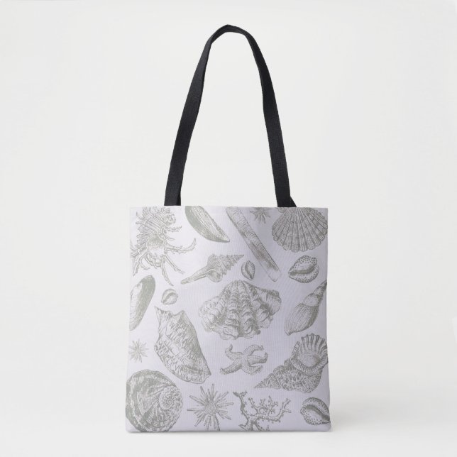Tote Bag Seashell Soft Antique Art Beach Shops (Devant)