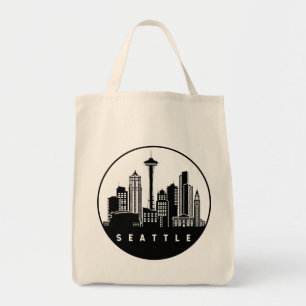 Tote Bag Seattle Washington Skyline