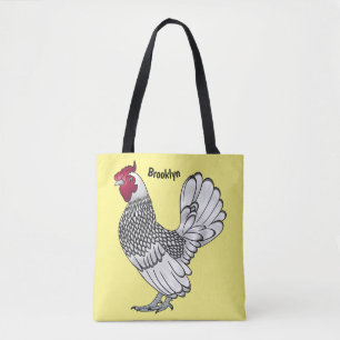 Tote Bag Sebright chicken cartoon illustration