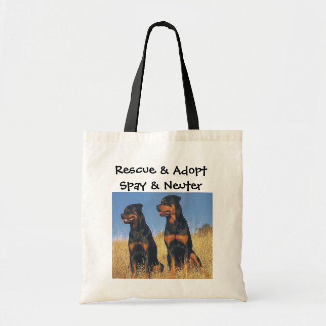 Tote Bag Secourez et adoptez, stérilisez et neutre, (Devant)