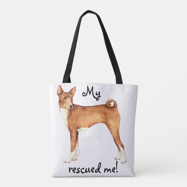 Tote Bag Secourir Basenji (Dos)