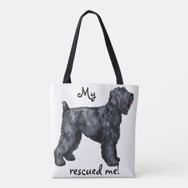 Tote Bag Secourir Black Russian Terrier (Dos)