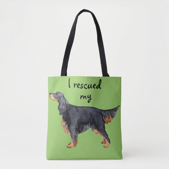 Tote Bag Secourir Gordon Setter (Devant)
