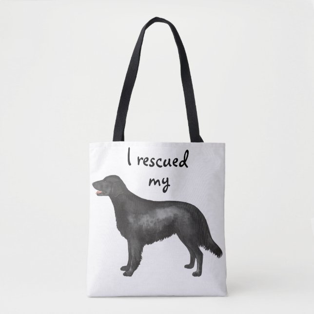 Tote Bag Secourir Retriever à revêtement plat (Devant)