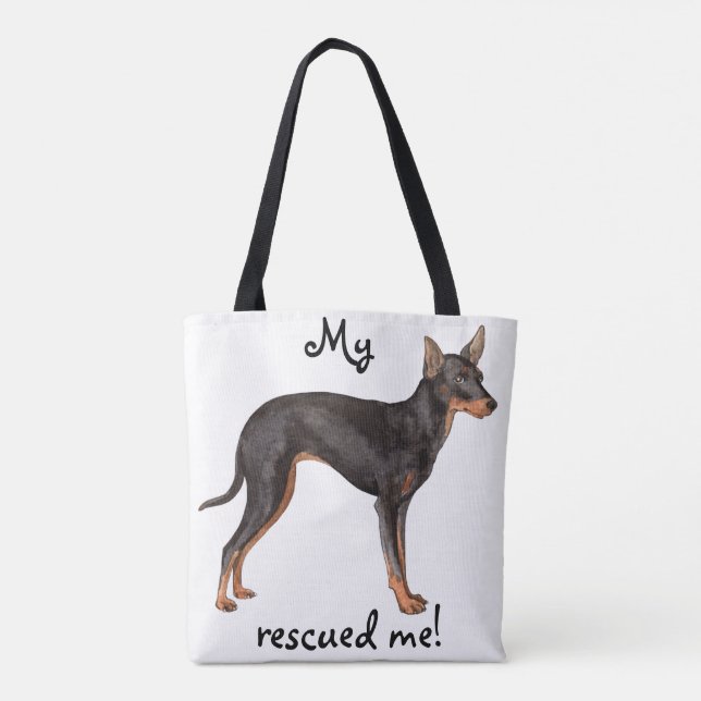 Tote Bag Secourir Toy Manchester Terrier (Dos)