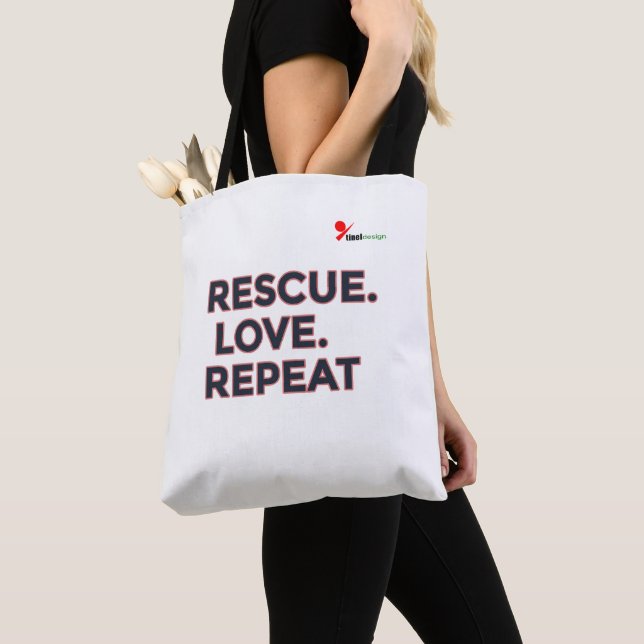 Tote Bag Secourt. Amour. Recommencer. | Amateurs d'animaux  (De près)