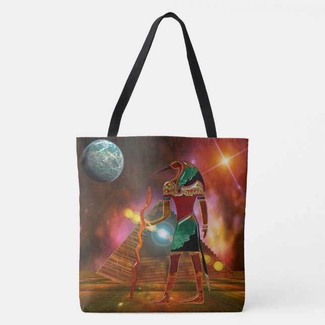 Tote Bag Secrets anciens THOTH 3D Egyptian Scifi (Devant)