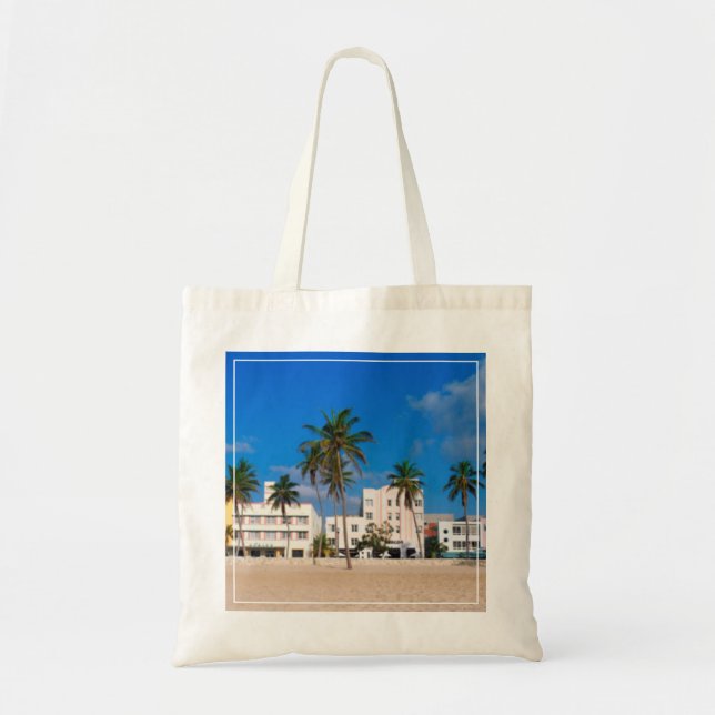 Tote Bag Secteur d'art déco de plage du sud Miami (Devant)