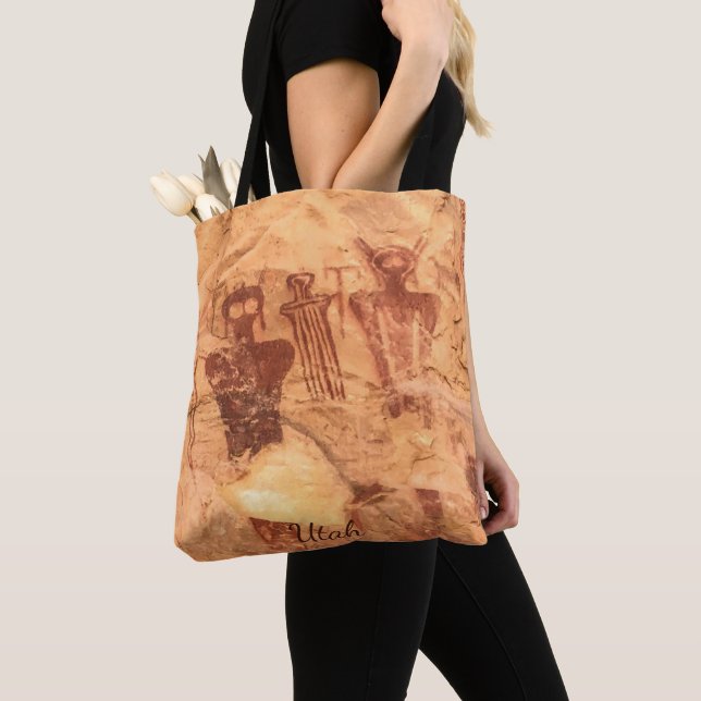Tote Bag Sego Canyon Rock Art Utah Pictograph (De près)