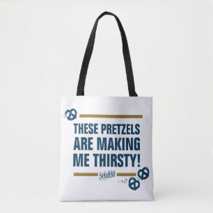 Tote Bag Seinfeld   Graphique de typographie "Ces Pretzels"