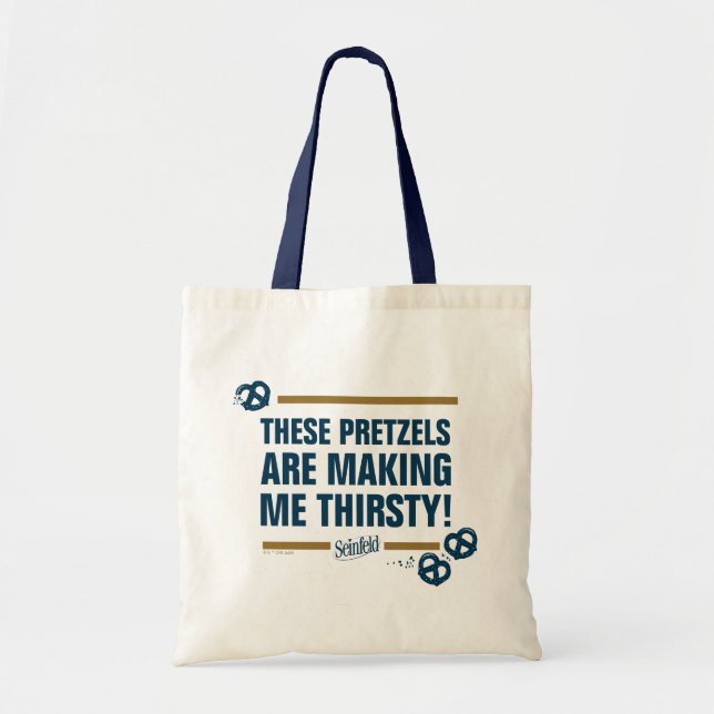Tote Bag Seinfeld | "These Pretzels" Typography Graphic (Devant)