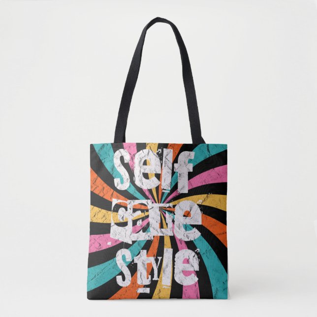 Tote Bag selfcare style, mental health matters (Devant)